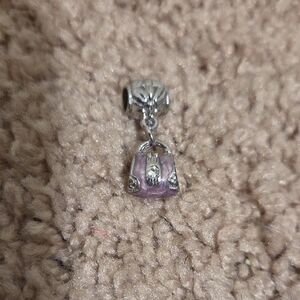 Pandora Elegant Silver and Purple Purse Charm